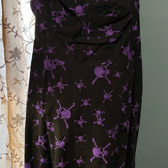 Torrid Black Dress with Purple Skull Print 2X - Picture 4 of 9